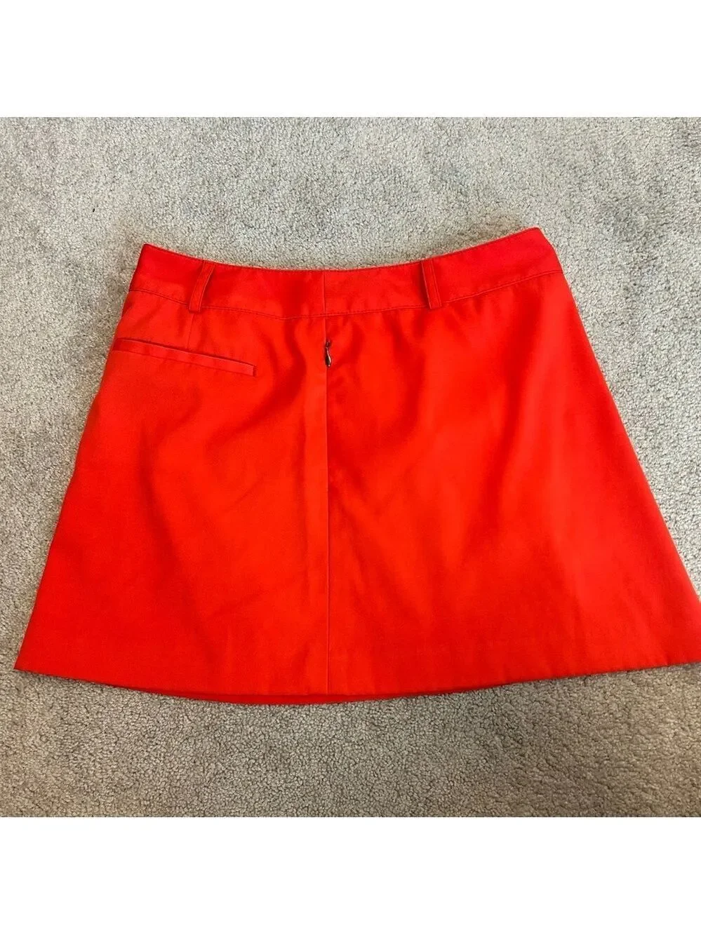 Cutter & Buck Annika Golf pleated mini skort skirt Red orange 6 NWOT